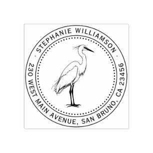 Egret Circle Return Address Stamp