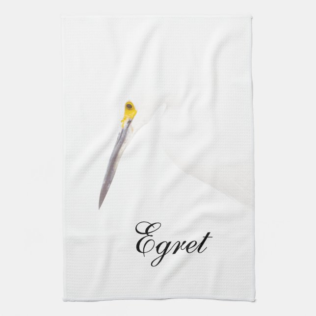 Egret headshot towel (Vertical)