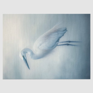 Egret in the Fog Decoupage Tissue Paper