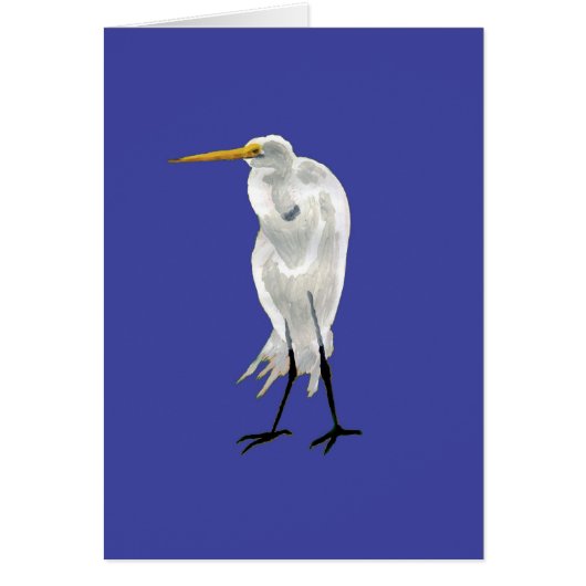 Egret on Blue Cards (Front)