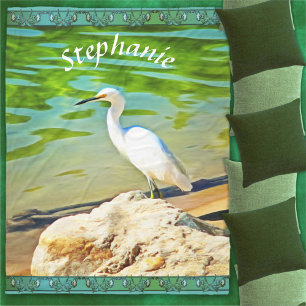Egret On The Mismaloya River 0335 Fleece Blanket