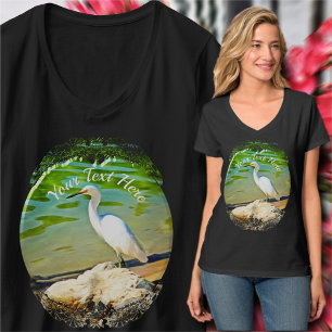 Egret On The Mismaloya River 0335 T-Shirt