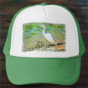 Egret On The Mismaloya River 0335 Trucker Hat