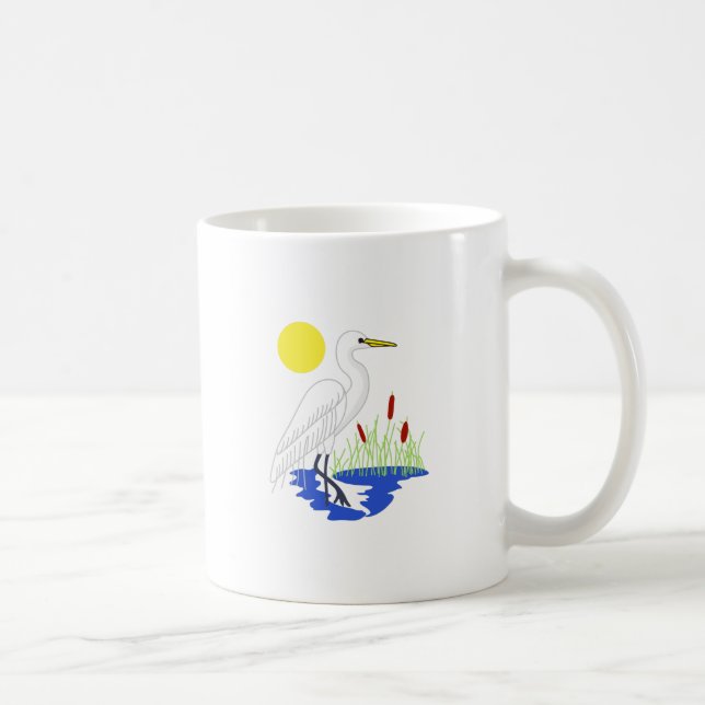 Egret Scene Coffee Mug (Right)