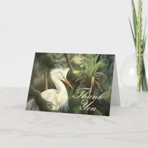 Egret Thank You Card