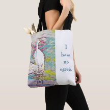 Egret tote bag