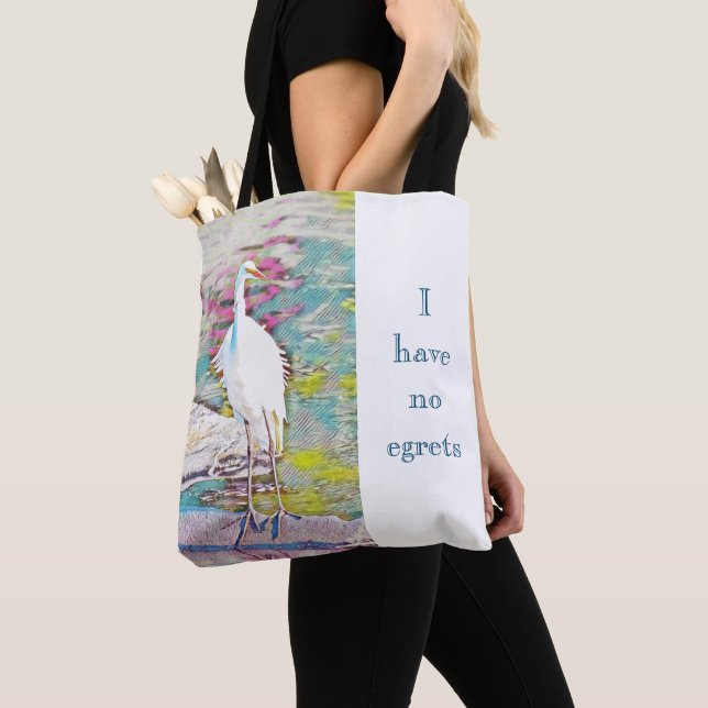 Egret tote bag (Close Up)