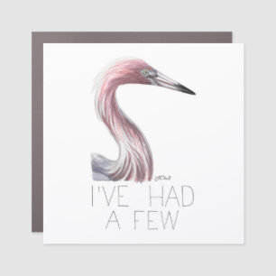 Egrets, I've Had a Few (Reddish Egret) Car Magnet