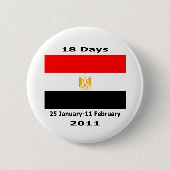 Egypt 18Days CUART Pinback Button (Front)