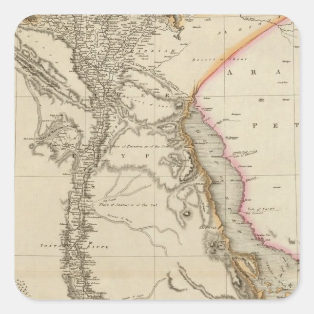 Egypt 3 square sticker (Front)