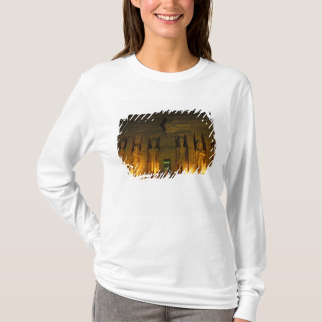 Egypt, Abu Simbel, Lighted facade of Small T-Shirt (Front)