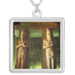 Egypt, Abu Simbel, Statue of Ramesses II, Silver Plated Necklace