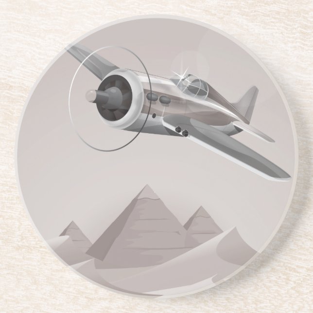 Egypt adventure sandstone coaster (Front)