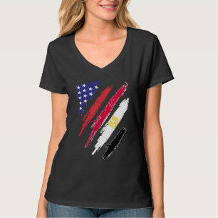 Egypt American Grown Flag USA Patriot Heritage Mon T-Shirt