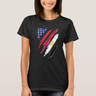 Egypt American Grown Flag USA Patriot Heritage Mon T-Shirt