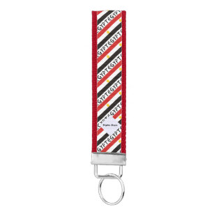 Egypt and Egyptian Flag Tiled with Your Name Wrist Keychain