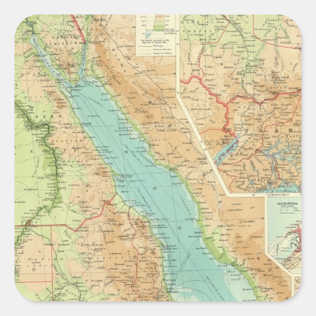 Egypt and the Nile Square Sticker (Front)