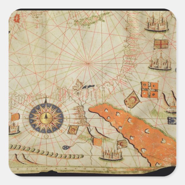 Egypt and the Red Sea Square Sticker (Front)