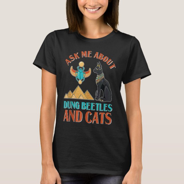 Egypt Archaeology Egyptology Scarabs Future Egypto T-Shirt (Front)