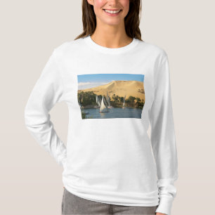 Egypt, Aswan, Nile River, Felucca sailboats, 2 T-Shirt