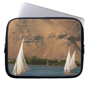 Egypt, Aswan, Nile River, Felucca sailboats, Laptop Sleeve