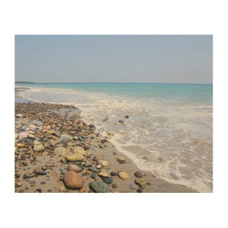 Egypt Beach Rocks and Sea Wood Wall Art