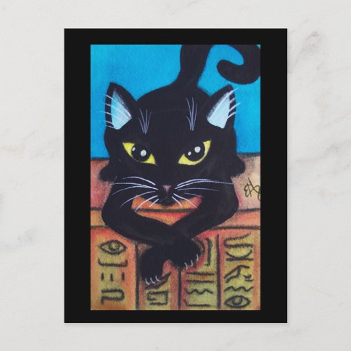 Egypt Black Cat Postcard