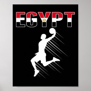 Egypt Bysketbyll Fans Jersey - Egyptian Flag Slam Poster