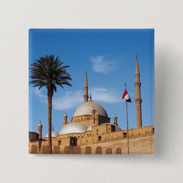 Egypt, Cairo, Citadel, Muhammad Ali Mosque Pinback Button (Front)