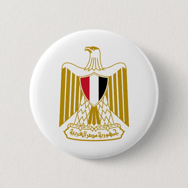 Egypt country coat arms symbol emblem eagle button (Front)