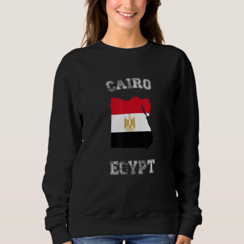 Egypt Distressed Flag Cairo Pride Sweatshirt