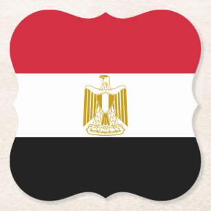 Egypt (Egyptian) Flag Paper Coaster