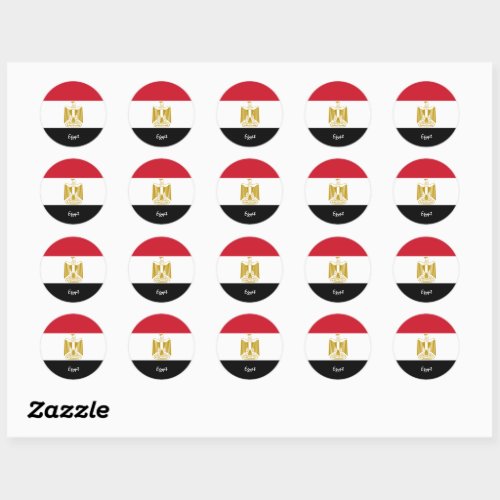 Egypt  Egyptian flag patriots holiday sports Classic Round Sticker