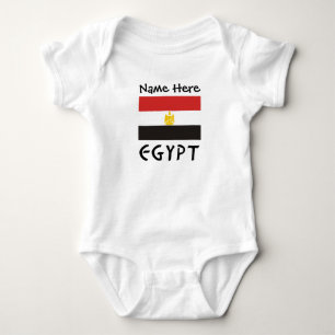 Egypt Egyptian Flag Personalized Baby Bodysuit