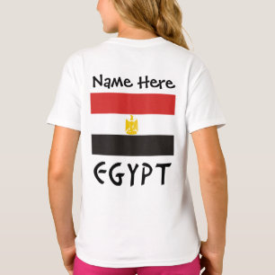 Egypt Egyptian Flag Personalized Name T-Shirt