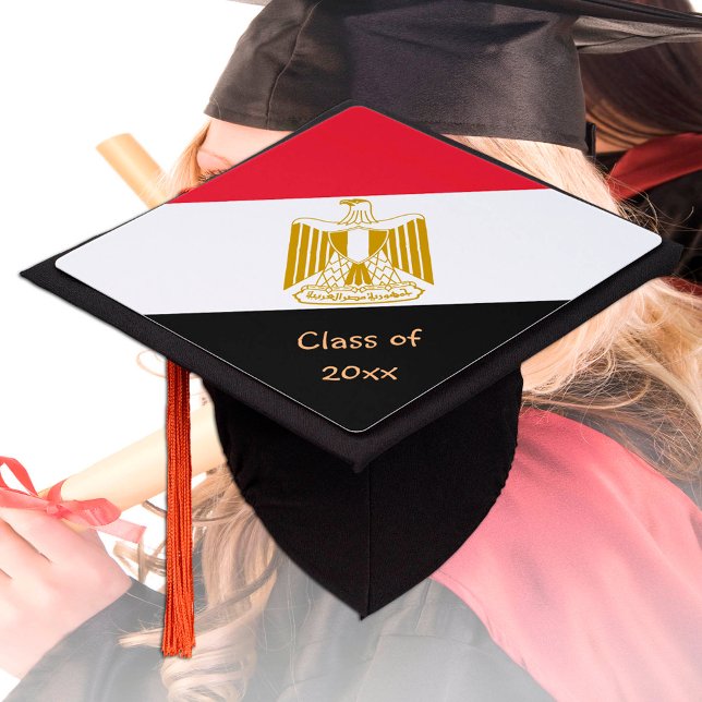 Egypt & Egyptian Flag - Students / University Graduation Cap Topper (Creator Uploaded)