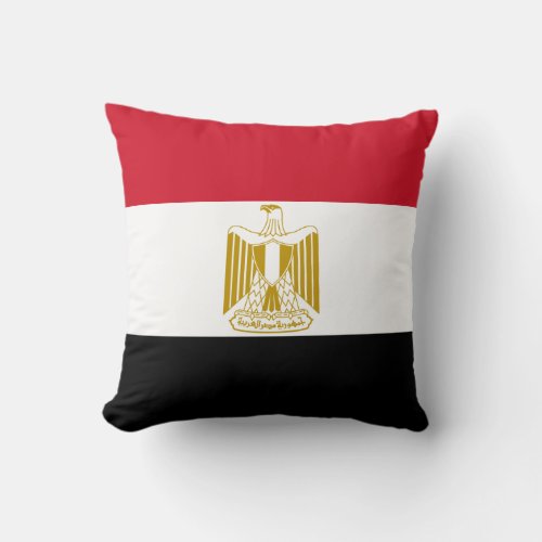 Egypt Egyptian Flag Throw Pillow