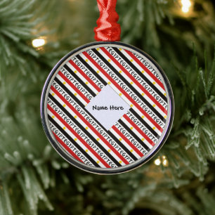 Egypt Egyptian Flag Tiled Personalized Metal Ornament