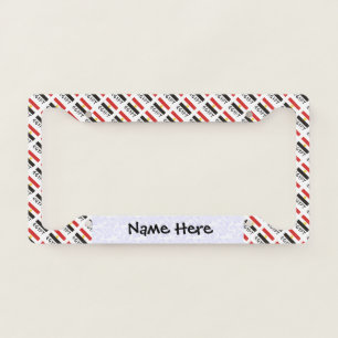 Egypt Egyptian Flag Tiled Personalized Name License Plate Frame