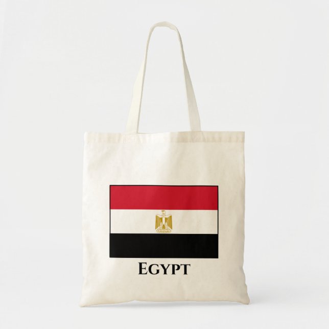 Egypt (Egyptian) Flag Tote Bag (Front)