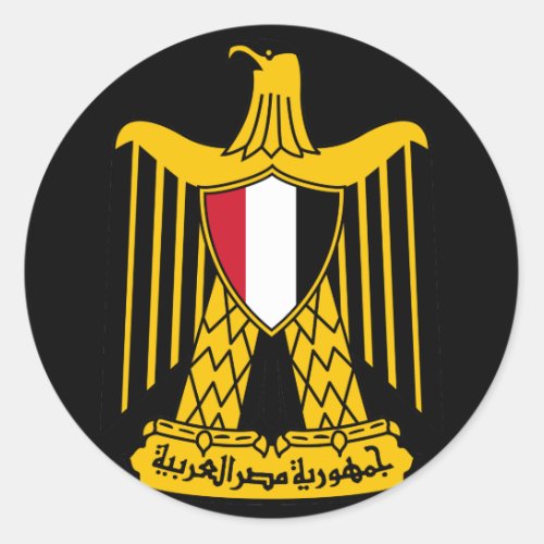 egypt emblem classic round sticker