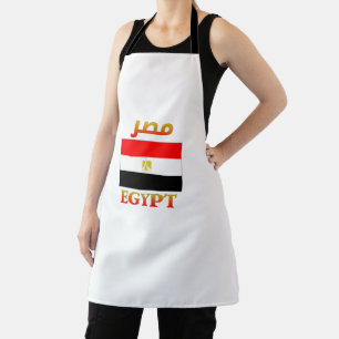 Egypt Flag مصر Arabic & English WordArt Apron
