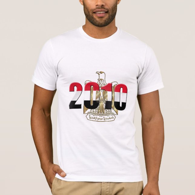 Egypt flag 2010 eagle logo emblem artwork T-Shirt (Front)