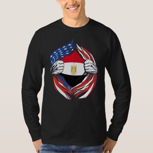 Egypt Flag American Proud of My Egyptian Heritage T_Shirt