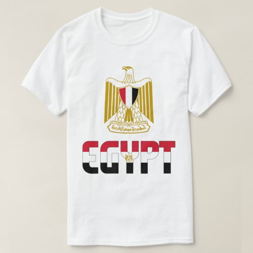 Egypt Flag and Coat Of Arms Patriotic T_Shirt