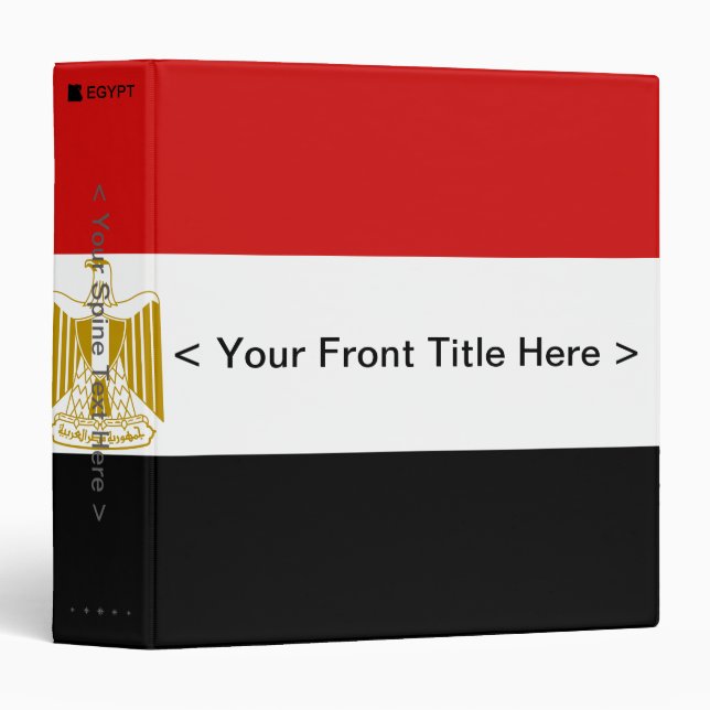 Egypt Flag Binder (Front/Spine)