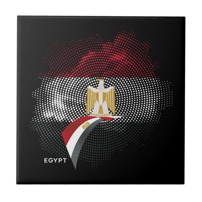 Egypt flag ceramic tile (Front)