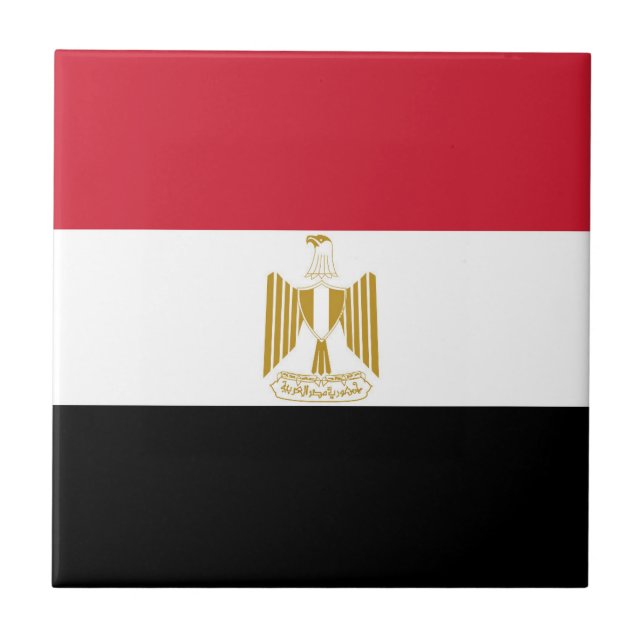 Egypt flag ceramic tile (Front)