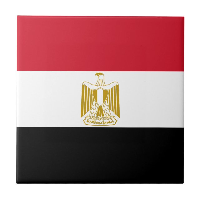 Egypt Flag Ceramic Tile (Front)
