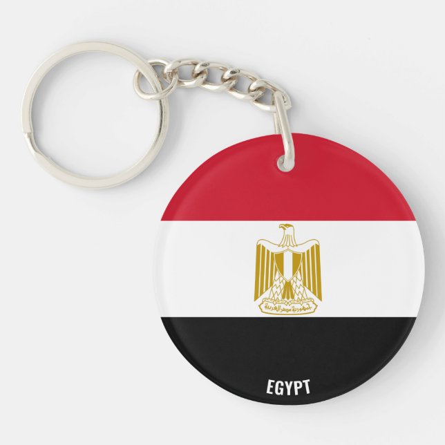 Egypt Flag Charming Patriotic Keychain (Front)